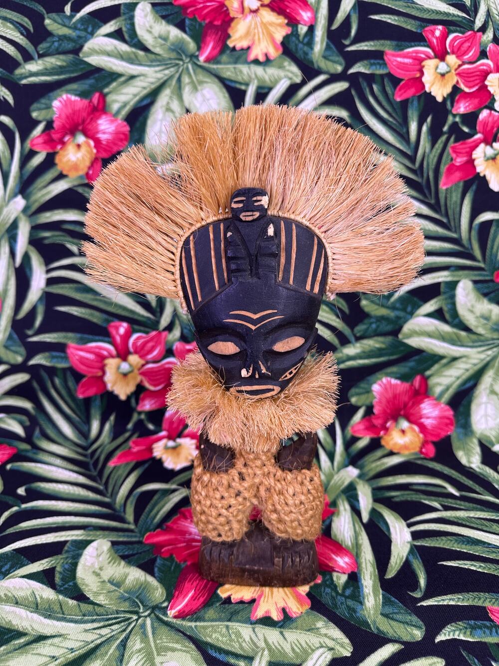Vintage African Style Sun God Figurine Home Decor